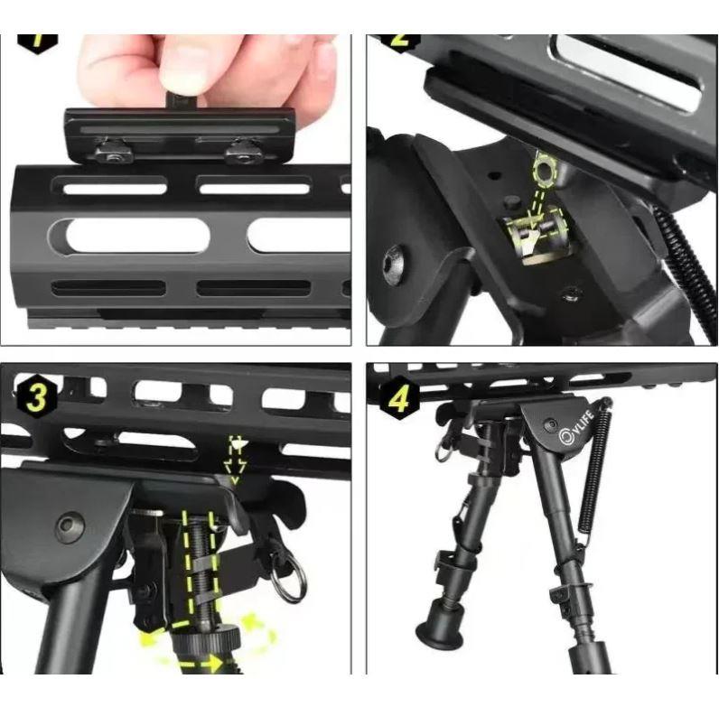 ALIEXPRESS Picatinny bipod adapter mount with sling stud, low profile design for firearm stability and quick attachment.
