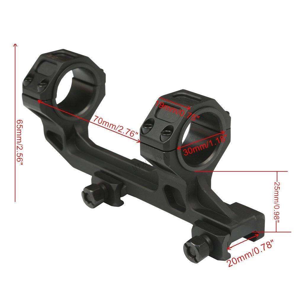 Aliexpress Picatinny rail ring mounts for attaching scopes to firearms, featuring durable metal construction and precise fit.
