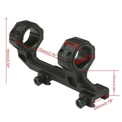 Aliexpress Picatinny rail ring mounts for attaching scopes to firearms, featuring durable metal construction and precise fit.