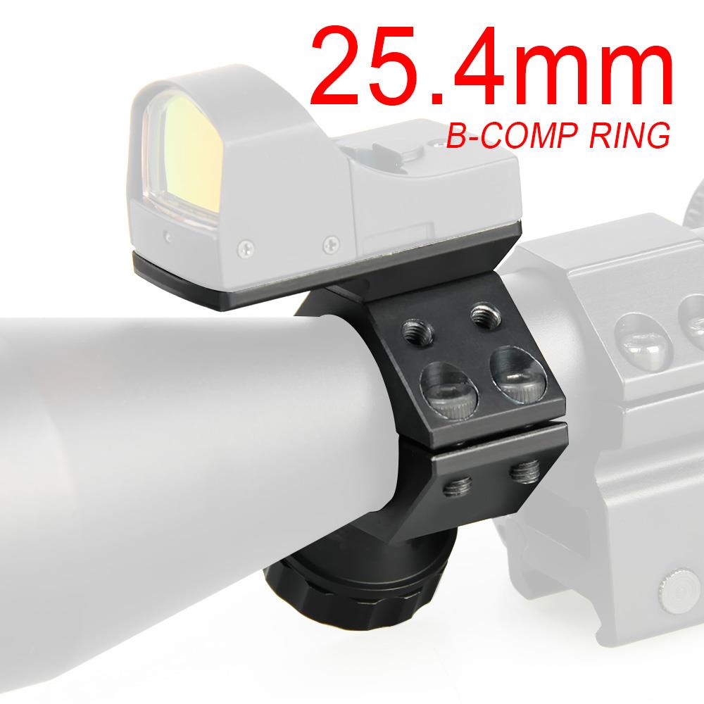 Red dot mount for scopes by AliExpress, showing a sturdy, precision-engineered scope mount with red dot sight attachment.