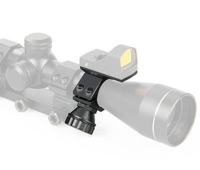 Red dot mount for scopes from AliExpress, showing the adjustable mounting bracket and sleek design for firearm optics.