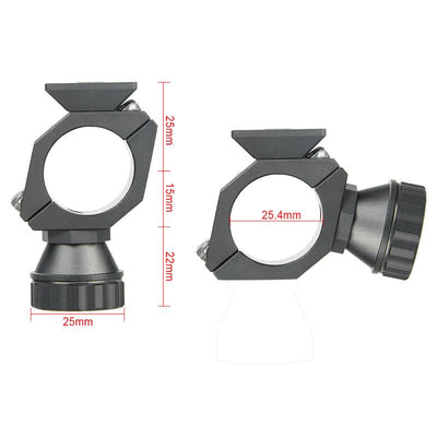 Red dot mount for scopes shown, designed for easy attachment and quick target acquisition, compatible with various firearm scopes.