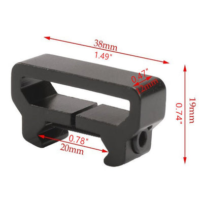 Aliexpress rifle sling Picatinny adapter mount attached to a firearm for quick sling attachment.