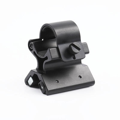 Magnetic shotgun torch mount for 25/30mm rails with quick release, compatible with tactical flashlights and weapon accessories.