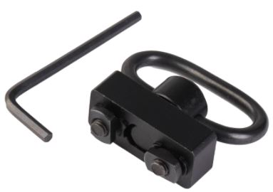 AliExpress sling swivel stud mount adapter showing a metal attachment point on a black firearm accessory.