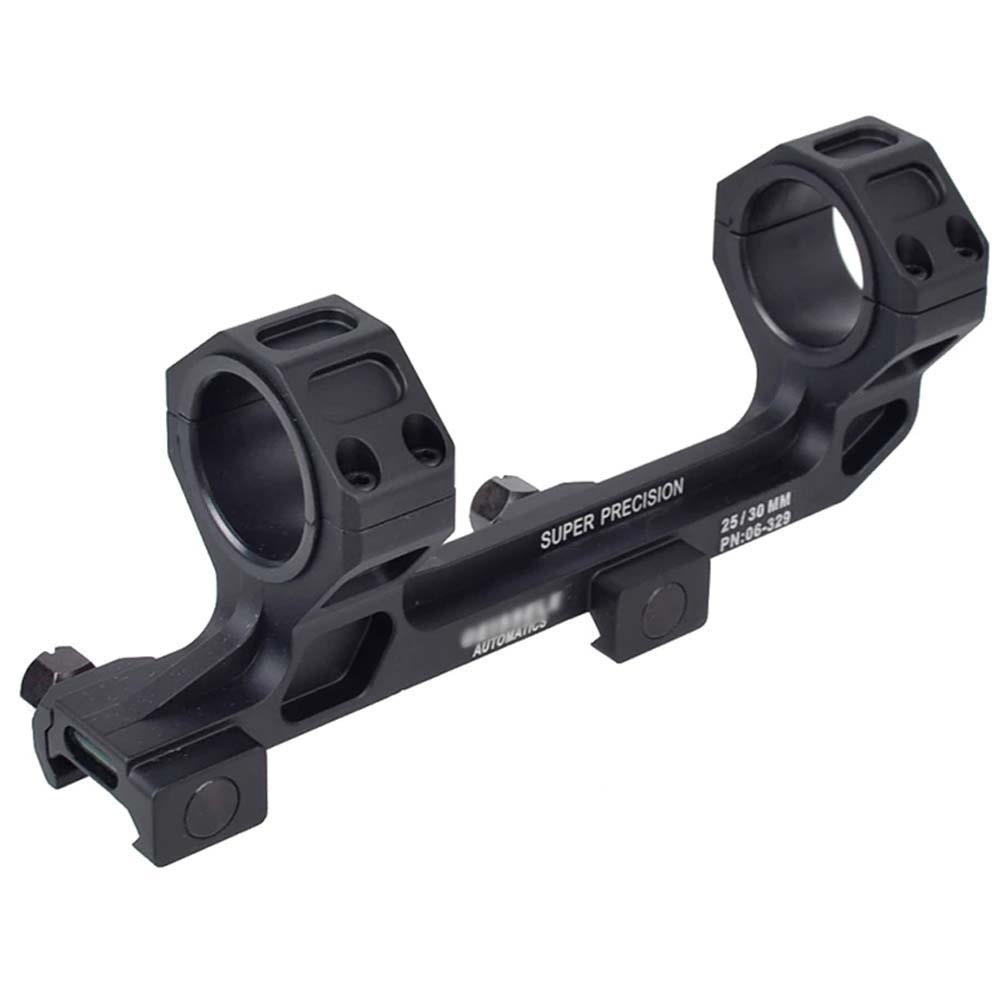 Tactical optic scope mount for 25.4mm and 30mm rifles, designed for secure attachment and precision aiming.