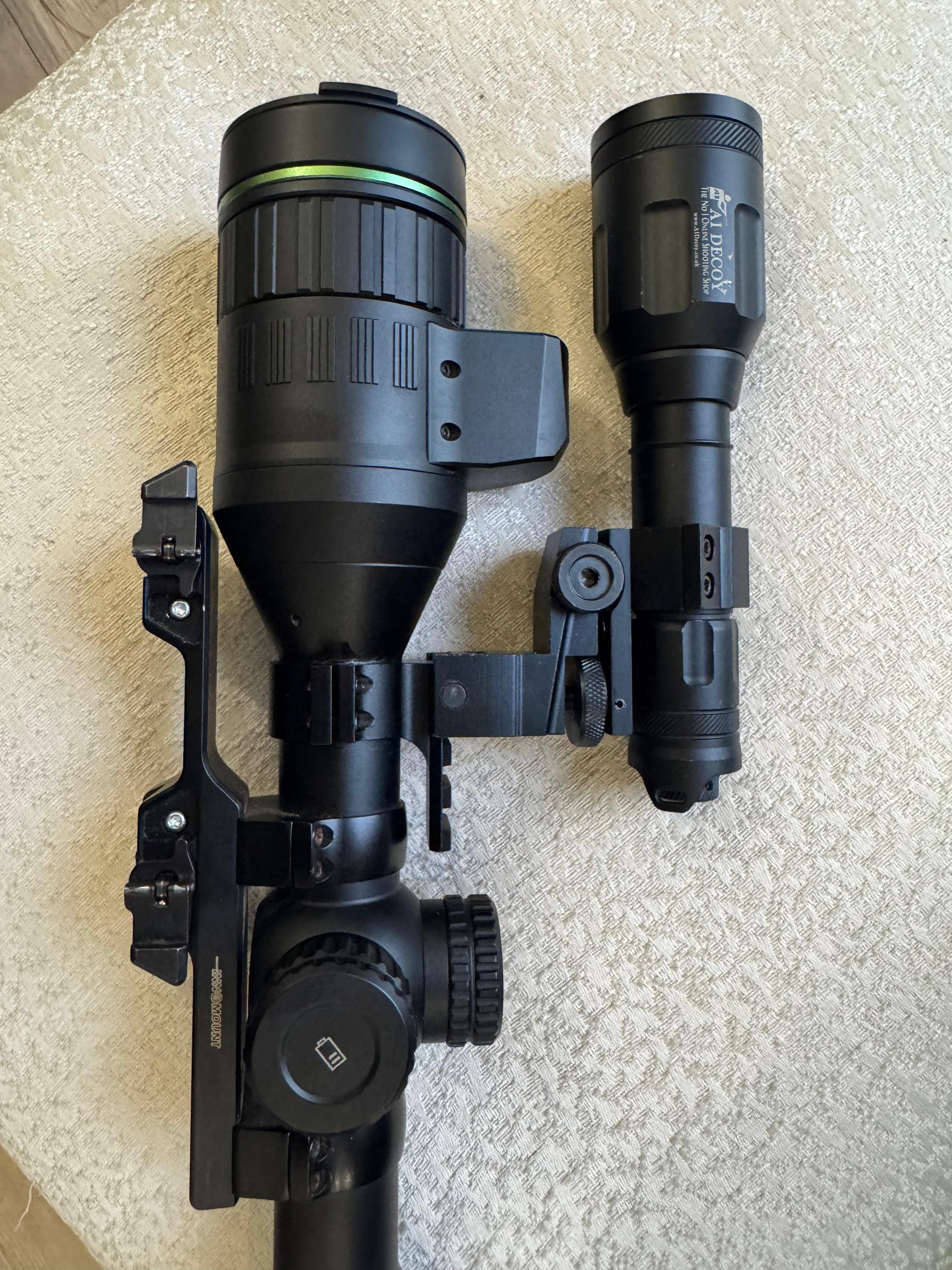 Vertical torch mount for ALPEX LRF by ALIEXPRESS, showing the sturdy metal bracket designed to hold the torch securely.