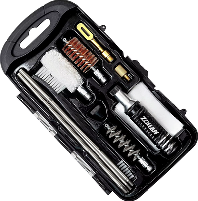 AliExpress Zohan 12 Gauge Shotgun Cleaning Kit with brushes and tools for firearm maintenance.