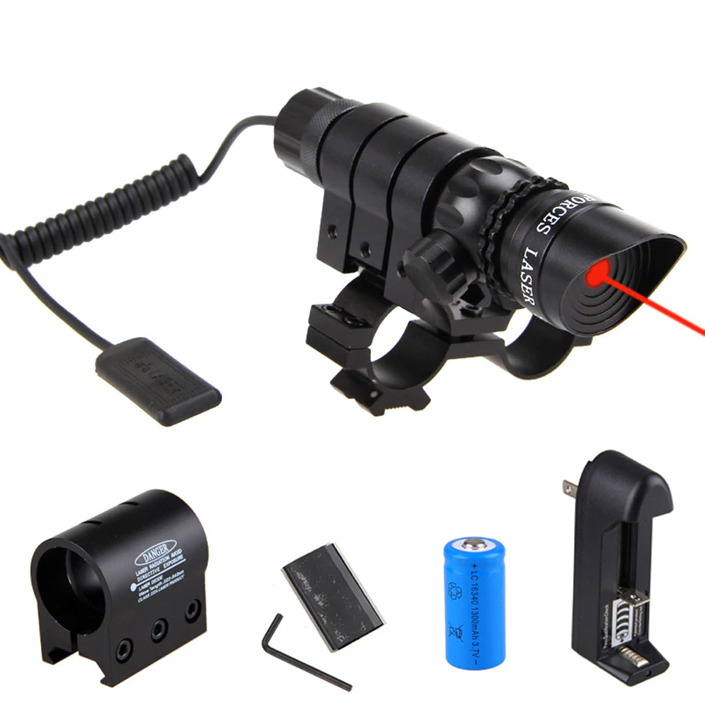 Rechargeable laser sight designator in red and green from ALIEXPRESS, compact tactical device for precise targeting.