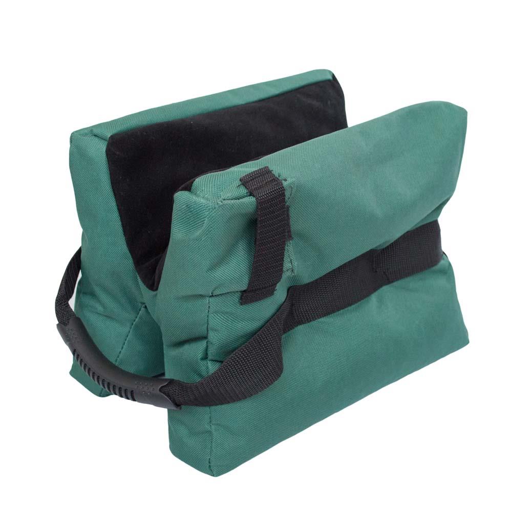 Unfilled green shooting gun rest from AliExpress, designed for stability and precision during target shooting.