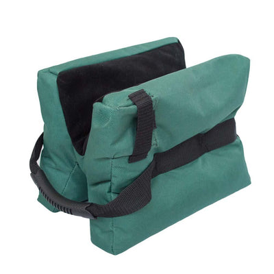 Unfilled green shooting gun rest from AliExpress, designed for stability and precision during target shooting.