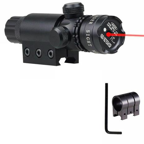 Green and red dot laser sight with barrel mount for firearms, compact and easy to install, by AliExpress.
