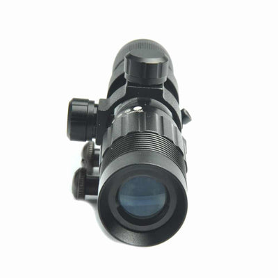 Red LED laser sight designator from ALIEXPRESS with compact red dot aiming device for firearms or tactical use.