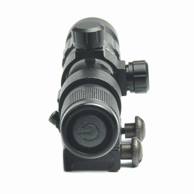 Red Dot Laser Sight Designator by ALIEXPRESS showing a compact red laser sight device for firearms or tactical use.