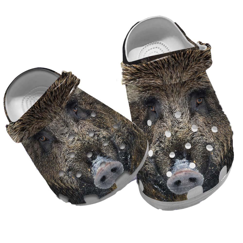 Men's Wildboar Crocs by ALIEXPRESS, size 9, featuring durable rubber material and comfortable slip-on design.