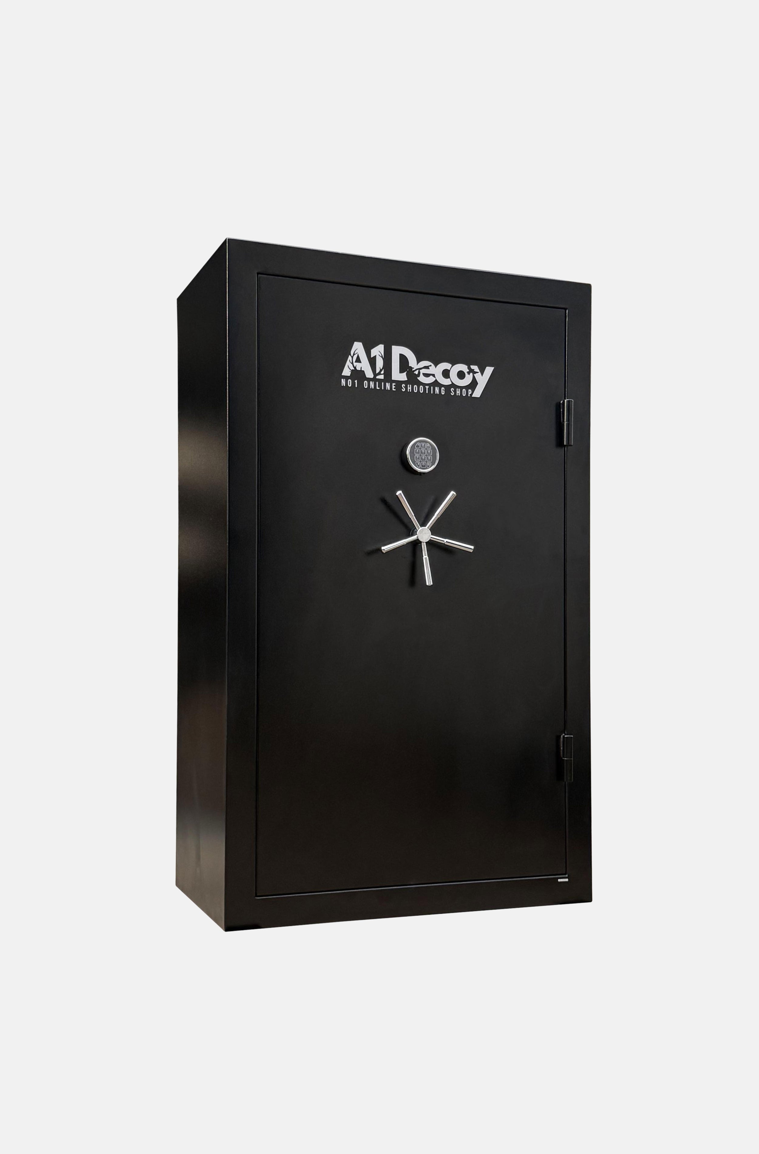 Black safe with 'Al Decoy' branding on a white background