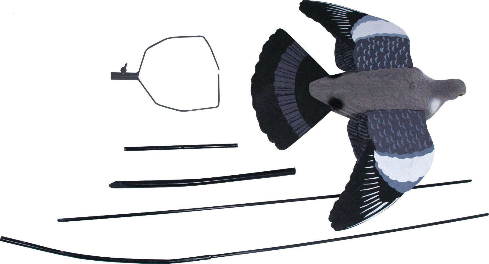 DALE Ultimate Pigeon Decoy Kit with bouncer and floaters for effective pest control in outdoor areas.
