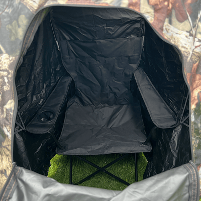 Dale 1-man pop-up hide tent with camouflage fabric, lightweight and portable for outdoor hunting or camping activities.