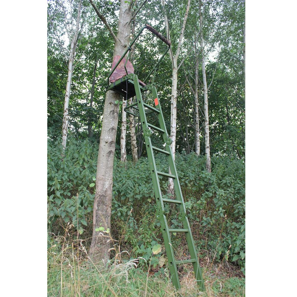 Folding high seat by DALE, lightweight and portable, with a sturdy frame and cushioned seat for comfortable use.