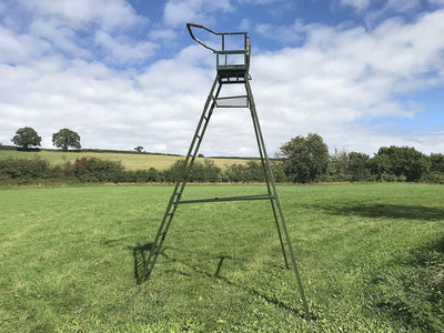 Heavy-duty free-standing high seat by DALE, with sturdy frame and comfortable seat for elevated support and safety.