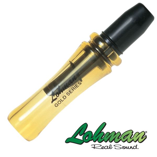 Dennett Flambeau Lohman Gold Series Doe Bleat Call, hunting call for deer, detailed close-up of the branded call tool.