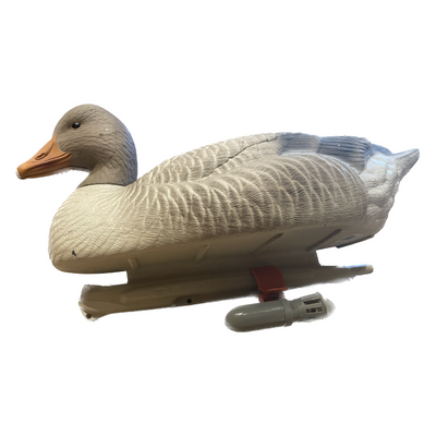 Dennett Flambeau Greylag Floater Motorized Goose Decoy for waterfowl hunting, realistic floating goose decoy with motorized movement.