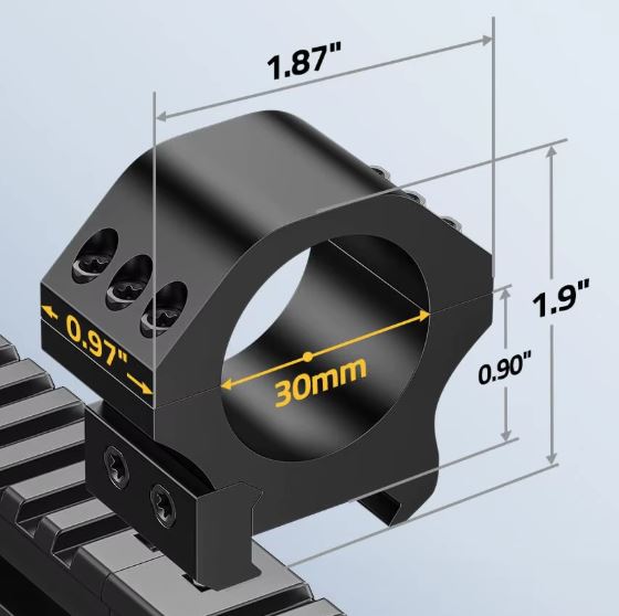 Low Profile 30mm Picatinny Scope Mounts
