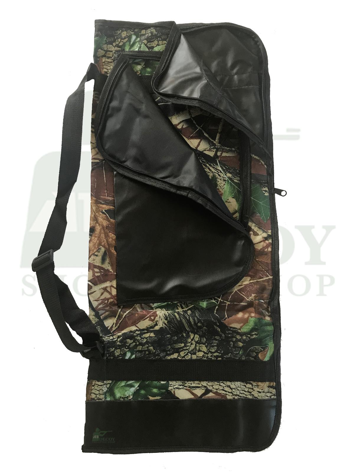 Echo Magnet Bag in camouflage or green, featuring durable fabric and magnetic closure, ideal for outdoor use.