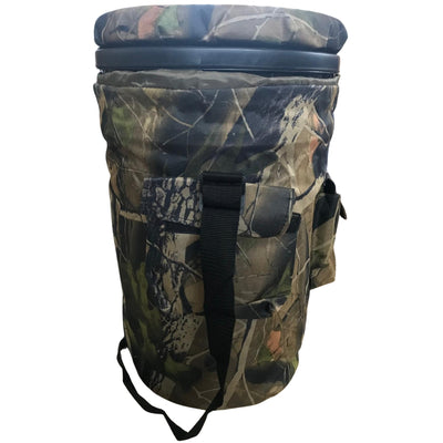 Extra tall bucket seat by ECHO, with cushioned seat and sturdy frame, designed for outdoor equipment and garden machinery.