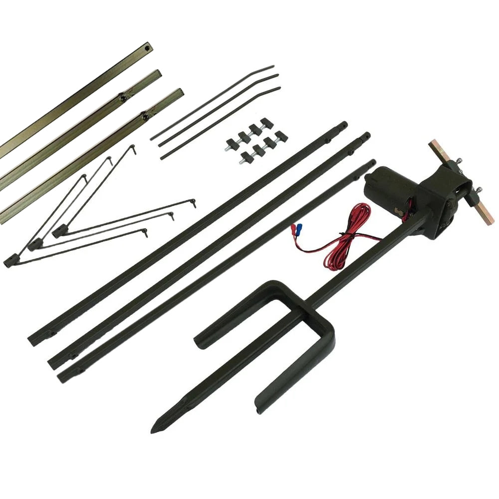 ECHO Mega Pigeon Magnet with 3-arm head and extensions, telescopic rotary decoy machine for bird control.
