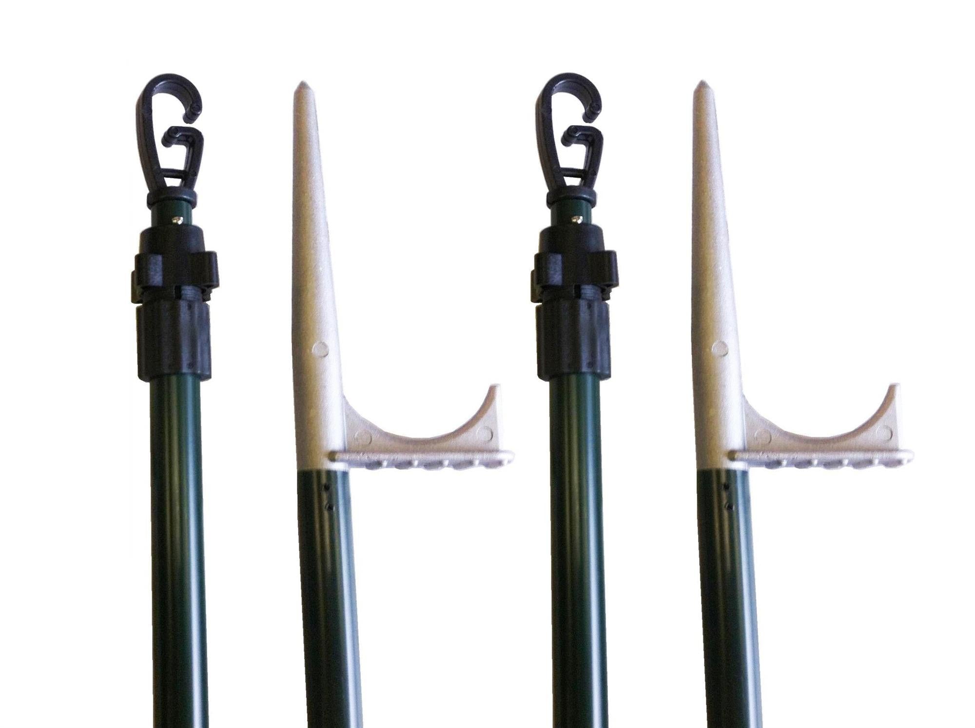 Echo heavy-duty hide poles kit with four durable green poles, designed for rugged outdoor use and reliable performance.