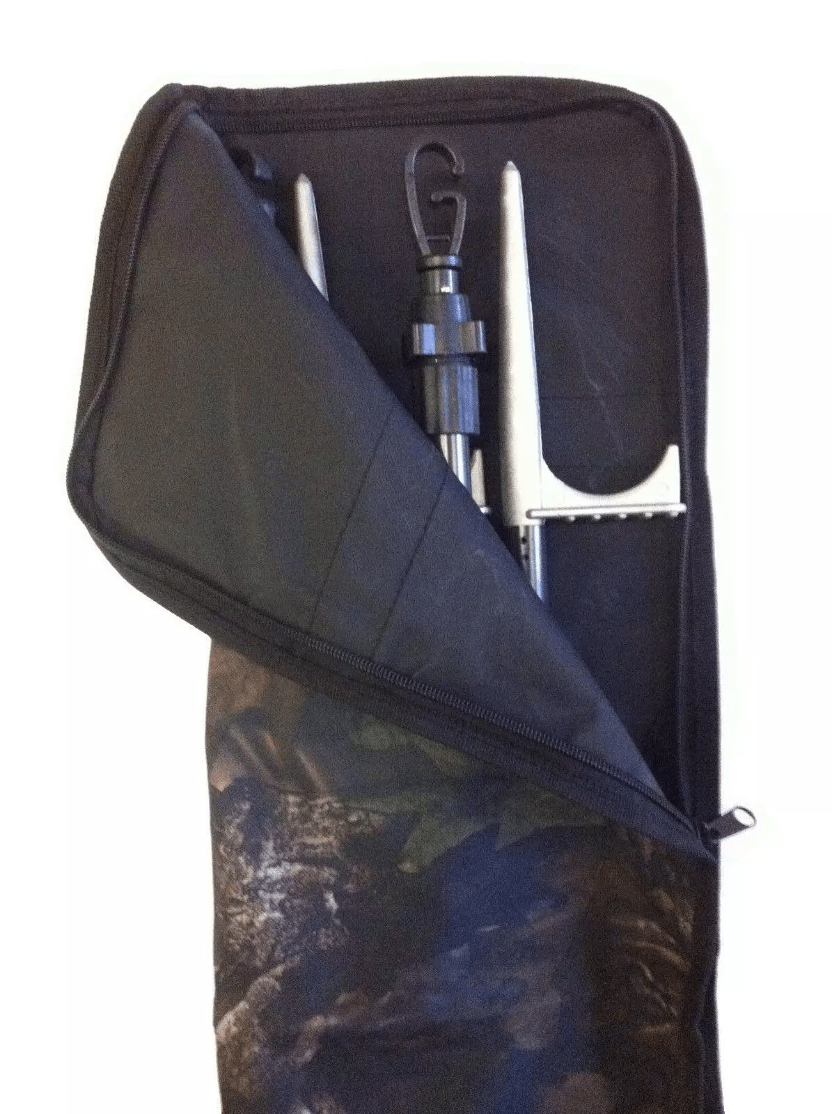 Echo heavy-duty hide poles kit with four durable green poles for outdoor hunting and trapping activities.