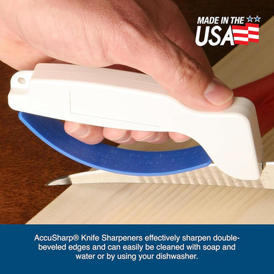 EDGAR AccuSharp fillet knife sharpener with ergonomic handle and sharpening slots for precise blade maintenance