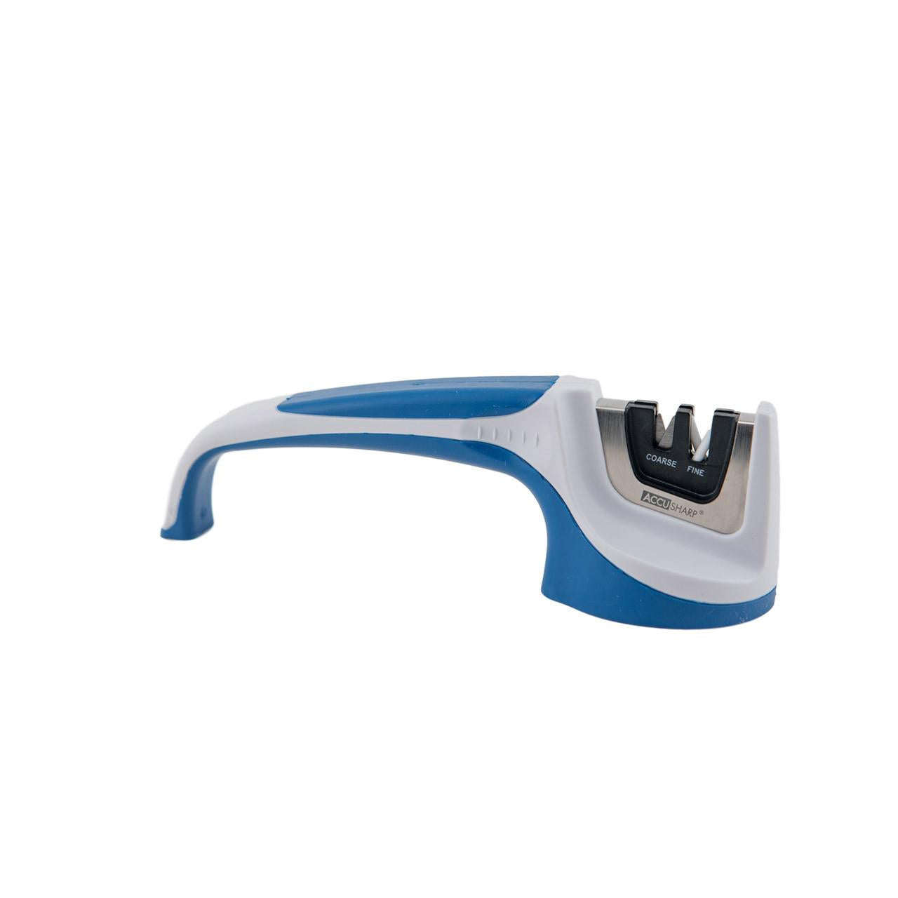 EDGAR AccuSharp pull-through knife sharpener with ergonomic handle and sharpening slots for quick, effective blade sharpening.