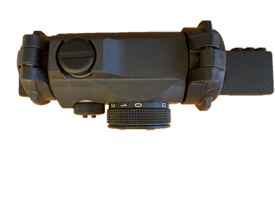 EDGAR Aimpoint H2 2MOA red dot sight mounted on Tikka T3 rifle for precise targeting and quick aiming.