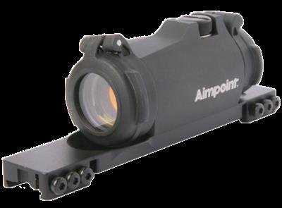 EDGAR Aimpoint H2 2MOA red dot sight mounted on Tikka T3 rifle for precise targeting and quick target acquisition.