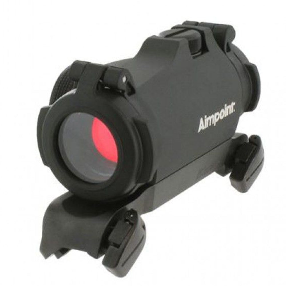 EDGAR AIMPOINT MICRO H-2 Blaser saddle mount sight mounted on a firearm for precise aiming and target acquisition.