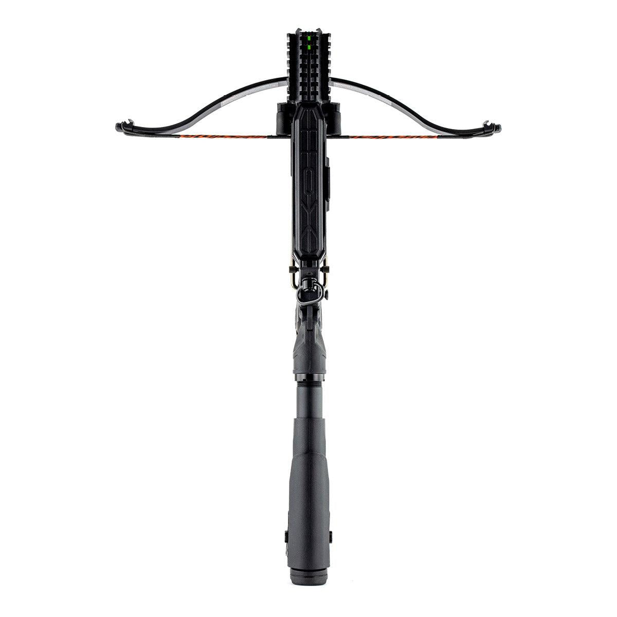 EDGAR Steambow M10 Tactical crossbow with 10-round magazine, showcasing the precision crossbow design and magazine-fed system.