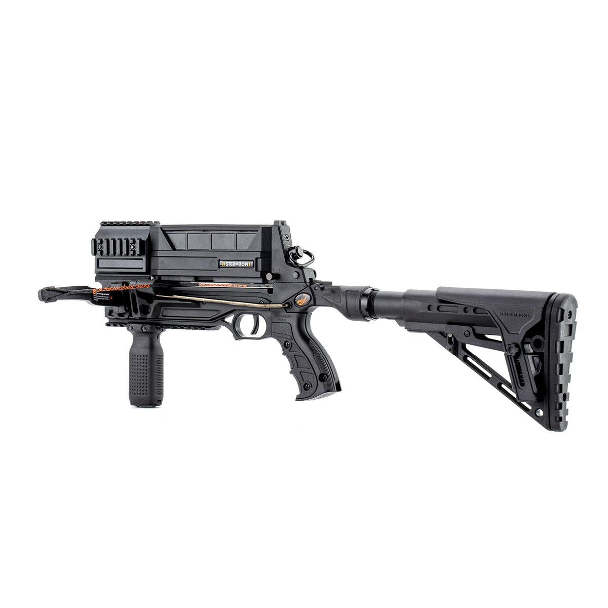 EDGAR Steambow M10 Tactical crossbow with 10-round magazine, featuring a sleek design and precision engineering for accurate shooting.