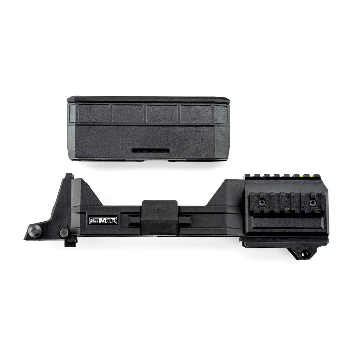 EDGAR Steambow M10 Tactical crossbow with 10-round magazine, showcasing its sleek design and precision craftsmanship.