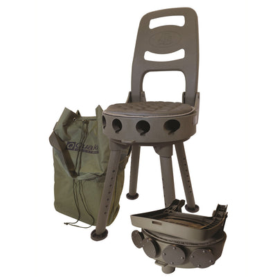 EDGAR Bergara folding shooting chair with all-terrain swivel seat, portable outdoor shooting seat for hunting or shooting ranges.