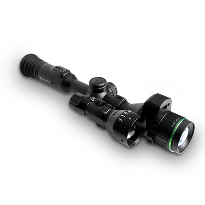 ELITE WULF FIIR LED 850nm/940nm IR illuminator with 50mm lens, used for enhanced infrared illumination and night vision.