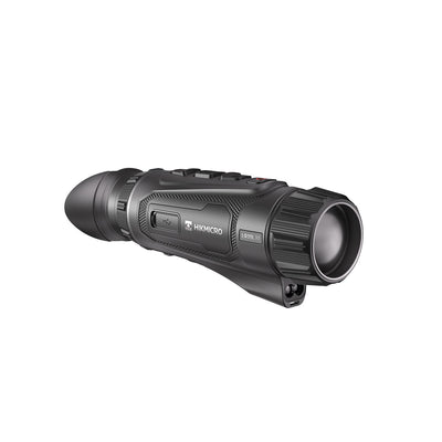 ELITE HIKMICRO Lynx LQ35L 3.0 35mm thermal monocular with laser rangefinder showing ergonomic design and thermal imaging features.