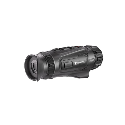 ELITE HIKMICRO Lynx LQ35L 3.0 35mm thermal monocular with laser rangefinder displaying thermal imaging in outdoor setting
