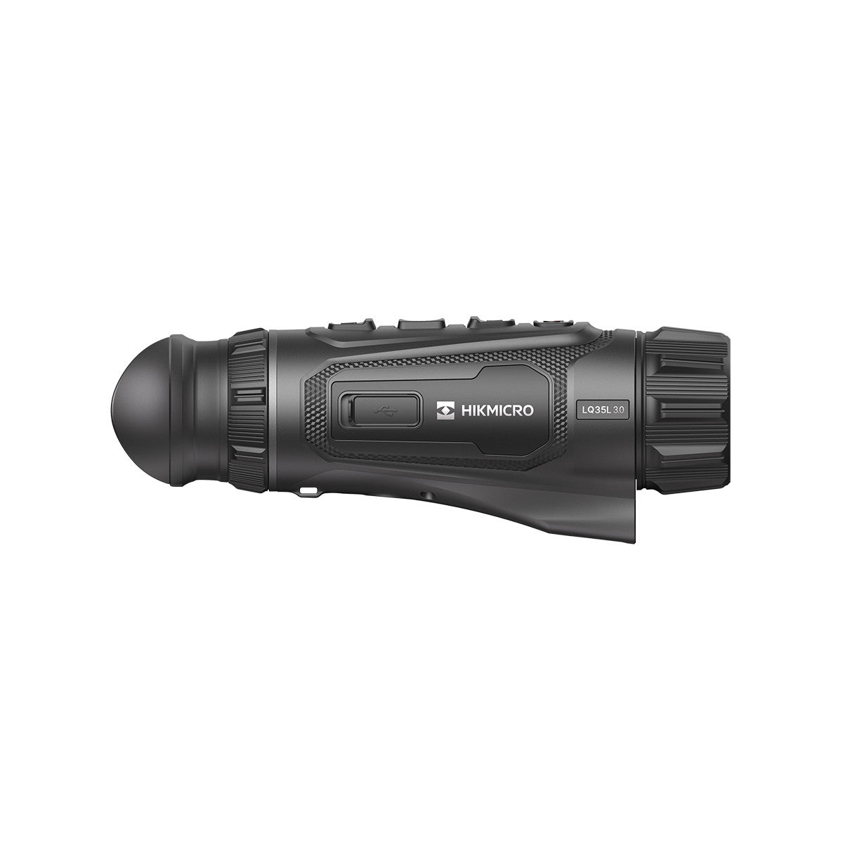 ELITE HIKMICRO Lynx LQ35L 3.0 35mm thermal monocular with laser rangefinder, compact thermal imaging device with display screen.