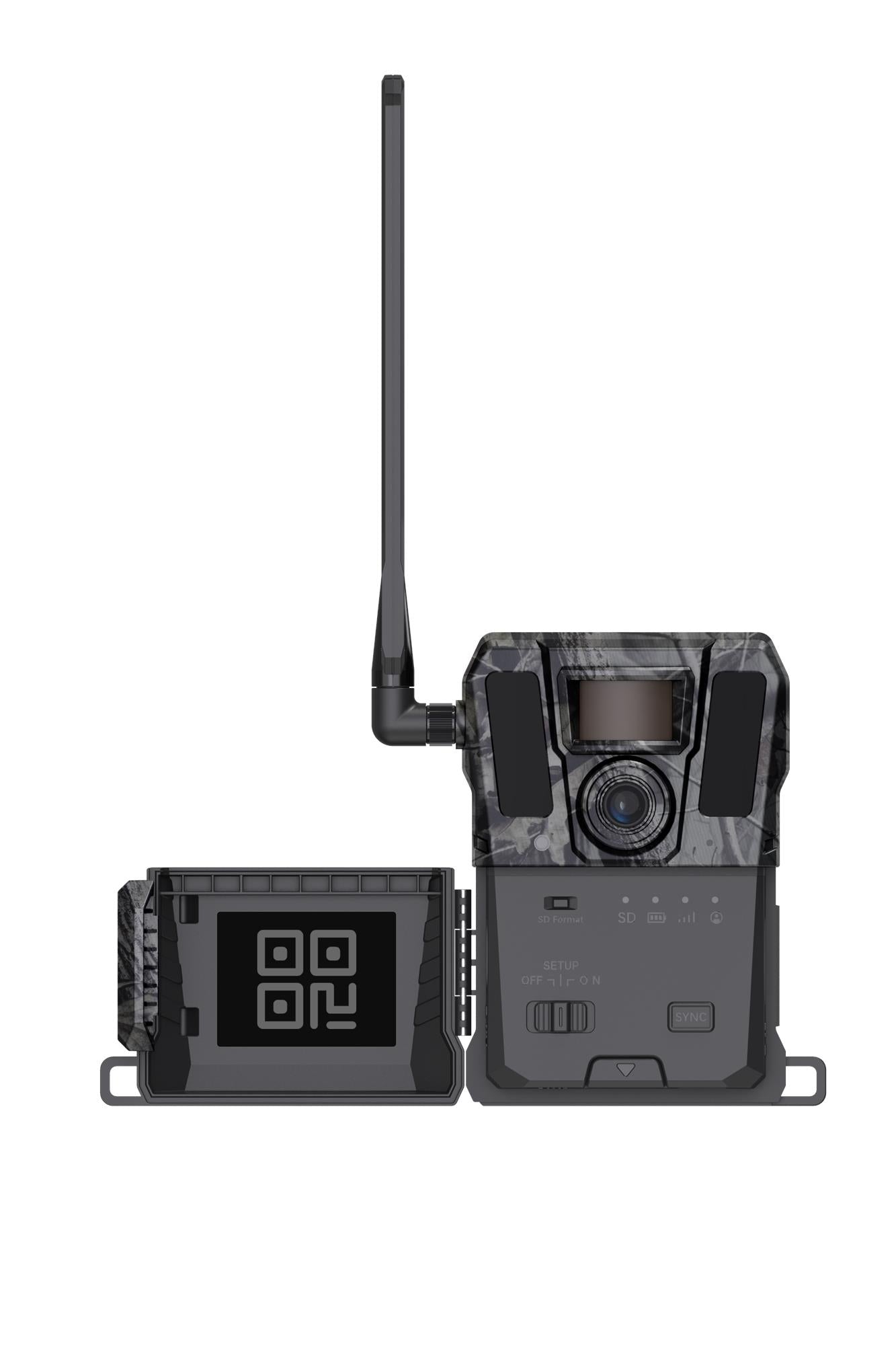 ELITE HIKMICRO Trail Camera M15 4G with black weather-resistant casing and adjustable mounting bracket for wildlife monitoring