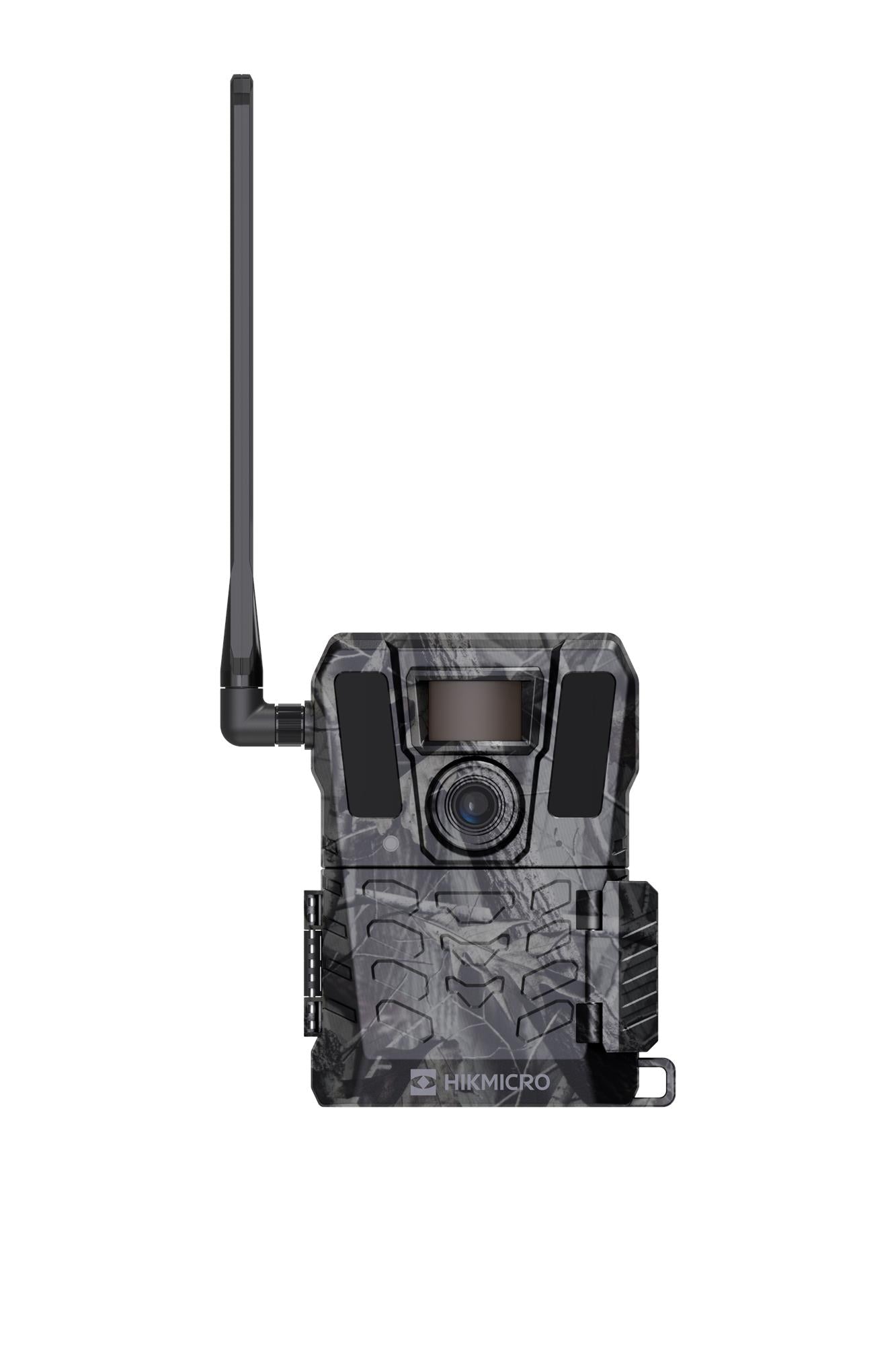 HIKMICRO Trail Camera M15 4G by ELITE, showing the camera with a compact design and outdoor mounting setup.
