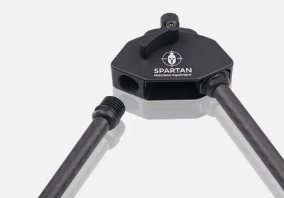 ELITE Spartan Javelin Lite bipod, standard 7.2-inch length, lightweight aluminum construction, mounted on a firearm for stability