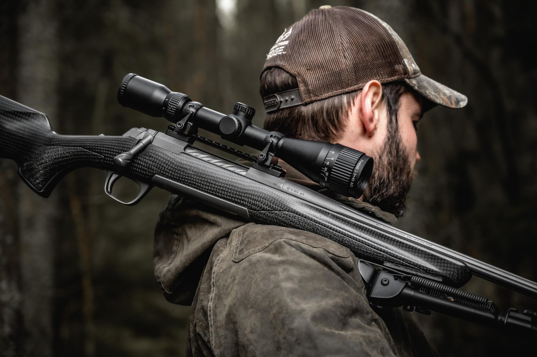 ELITE WULF Fireball 4-12x50 rifle scope with free dovetail mounts, featuring adjustable magnification and precision aiming for hunting.