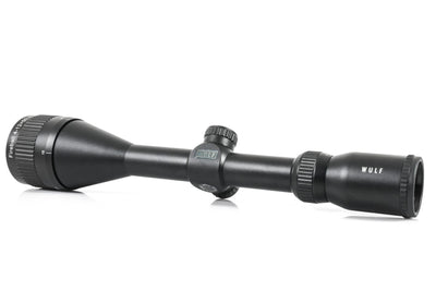 ELITE WULF Fireball 4-12x50 rifle scope with adjustable zoom and free dovetail mounts, designed for precise shooting.